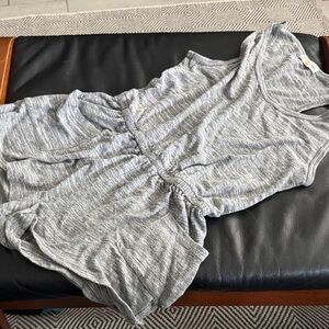 Tucker + Tate girl’s Heather Gray Sleep Romper